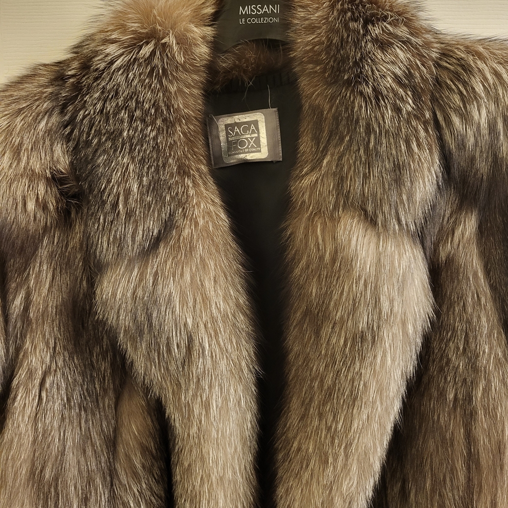 Saga Furs Luxurious Silver Fur Coat - Picture 2 of 8